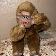 Vintage Russ Berrie Rutherford III Monkey- Sucks Thumb Picks Nose Ears 10 Plush