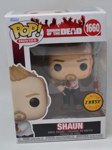 Funko Pop Movies #1660 Shaun Bloody Shaun Of The Dead Limited Edition CHASE