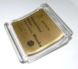 Kreissparkasse Borken Weseke Alter Zahlteller Aus Glas Extrem Selten Ebay