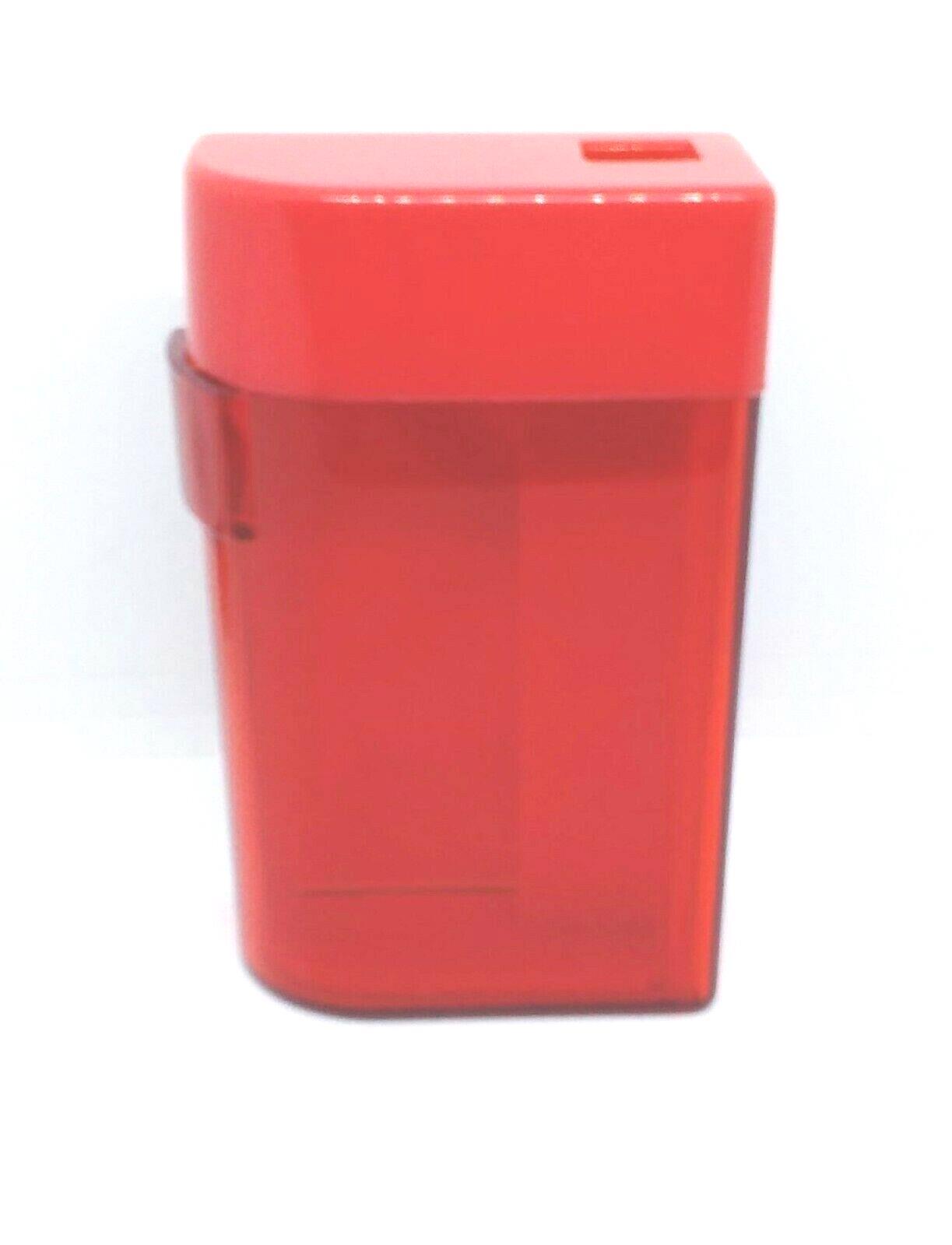 Fujima Red Clear Dispensing Plastic King Size Cigarette Case Dispenser