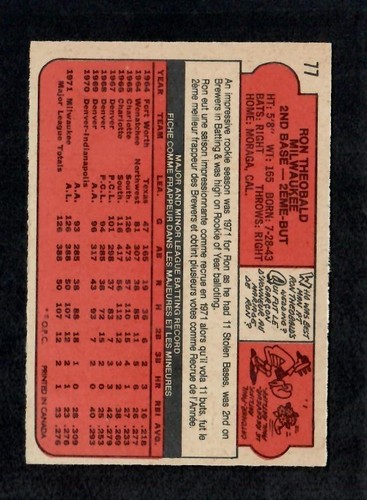 1972 OPC O-PEE-CHEE BASBALL YOU CHOOSE FROM LIST 1-175 ** FLATE RATE S&H** - Picture 140 of 376