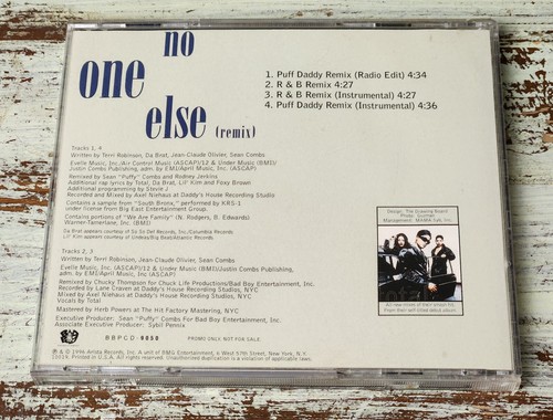 VG PROMO Total – No One Else (Remix) (1996) Bad Boy – BBPCD-9050 CD, US - Picture 3 of 3