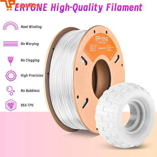 TPU Filament 1.75Mm, 3D Printer Filament,Flexible 95A TPU, +/-0.03Mm, 1Kg 1 Spoo - 第 4/13 張圖片