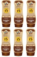 6X 8oz Australian Gold SPF 15 Sunscreen Lotion w/ Kona Bronzer READ DESCRIPTION
