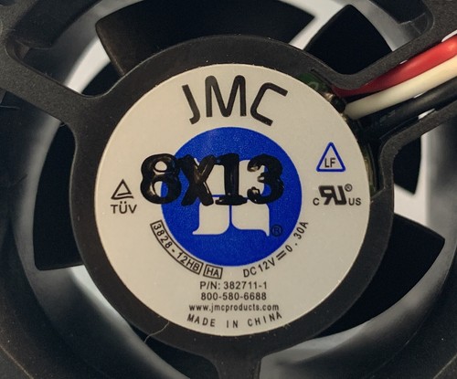 🌟JMC 3828-12HB-HA 3 Pin High Speed Server Cooling Fan, 1-1/2" 1.5" 38mm x 28mm - Afbeelding 2 van 8
