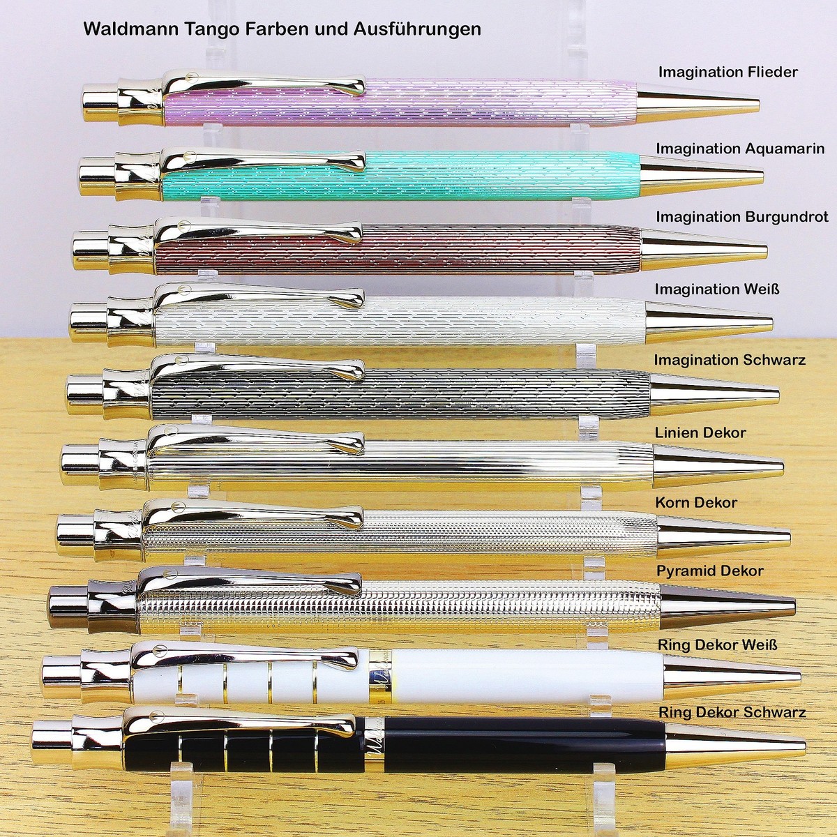 Waldmann Rollerball Tango | Sterling Silber 925, Weiß Lackiert | Made In Germany, Mit Geschenkverpackung
