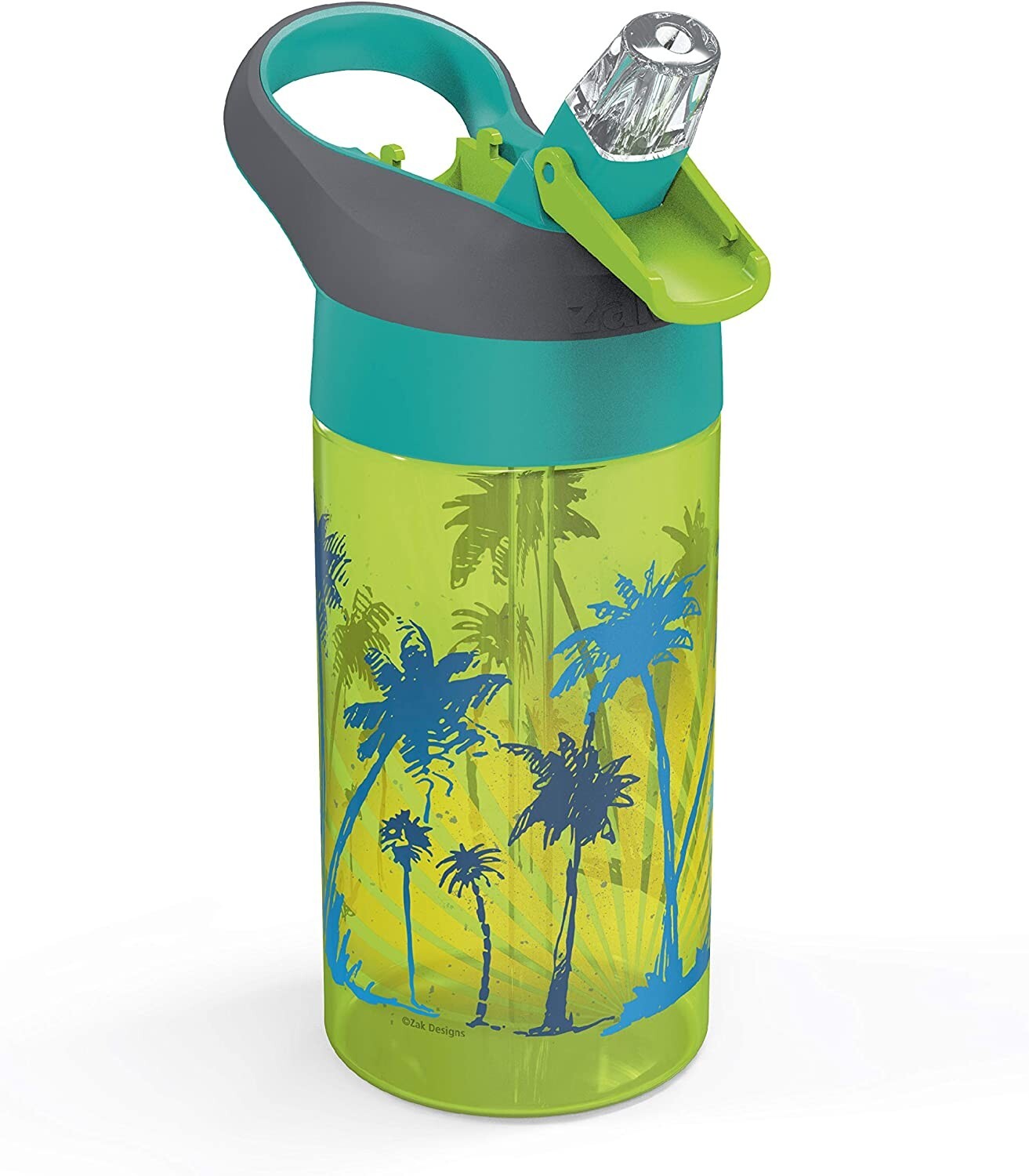 Zak Designs 16oz Riverside Beach Life Kids Water Bottle with Straw
