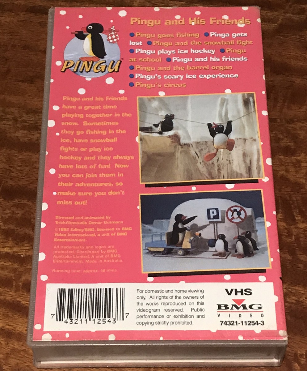 Pingu & His Friends Very Rare VHS Video Tape 1992 BMG ABC