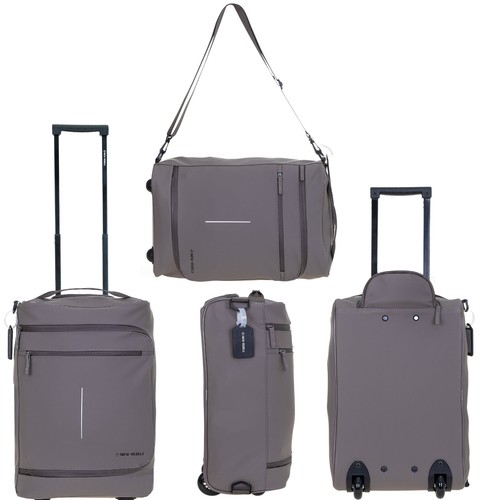 Trolley bagaglio a mano valigia donna IATA New Rebels Harper 50 cm borsa 39 talpa + g - Foto 5 di 12
