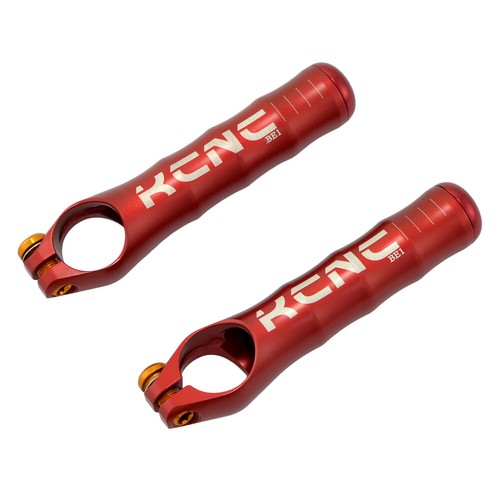 KCNC BE1 Ultralight 7075 Alloy Bar Ends w/ Bar End Plugs , Red - Picture 4 of 4