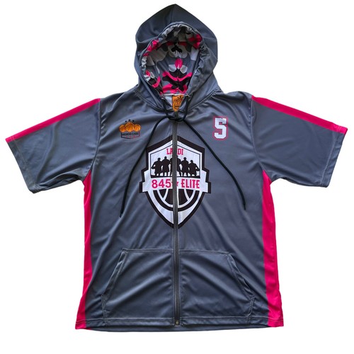 Chaqueta Clásica de Madera Dura para Hombre M Gris Baloncesto con Capucha Calentamiento LADI 845 ELITE - Imagen 5 de 8