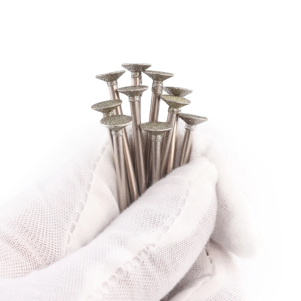 30Pcs 8mm 10mm Diamond Grinding Bits Burr Nail Head Lapidary Tools for Stone - Image 2 of 4