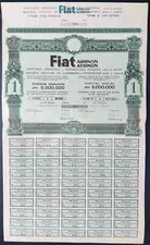 Greece . FIAT ATHINON S.A. Title of 1 Share Bond Stock Certificate , Year : 1963