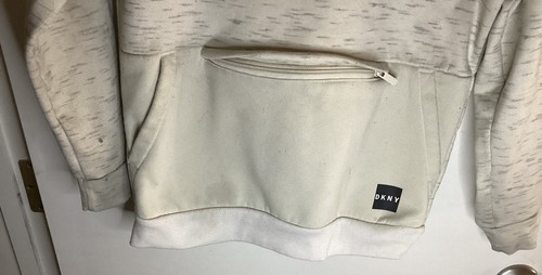 Boys Youth DKNY Cream Pullover Hoodie Sweatshirt Size Medium 10/12 - Picture 2 of 9