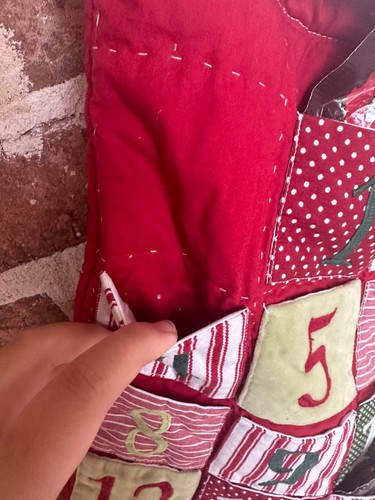 Jumbo size Classic Quilted Christmas Stocking Advent Calendar,25 Day Countdown - Picture 5 of 5