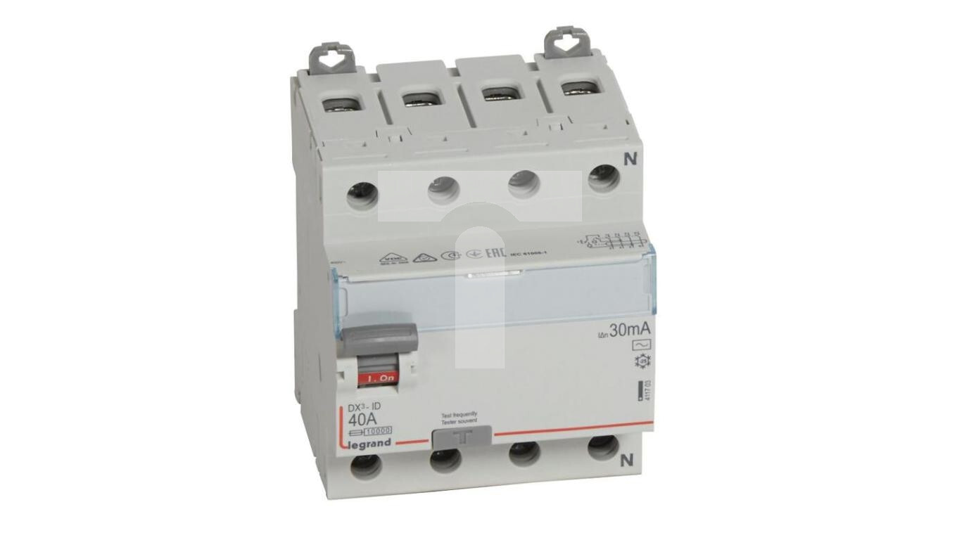 Residual current circuit breaker 4P 40A 0,03A type AC P304 DX3 411703 /T2UK