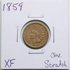 1859 1C Indian Head Cent with XF Detail Obverse Scratched #4122