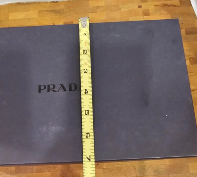 Prada Black Shoe Box with Dust Bags Tissue & Care Instructions