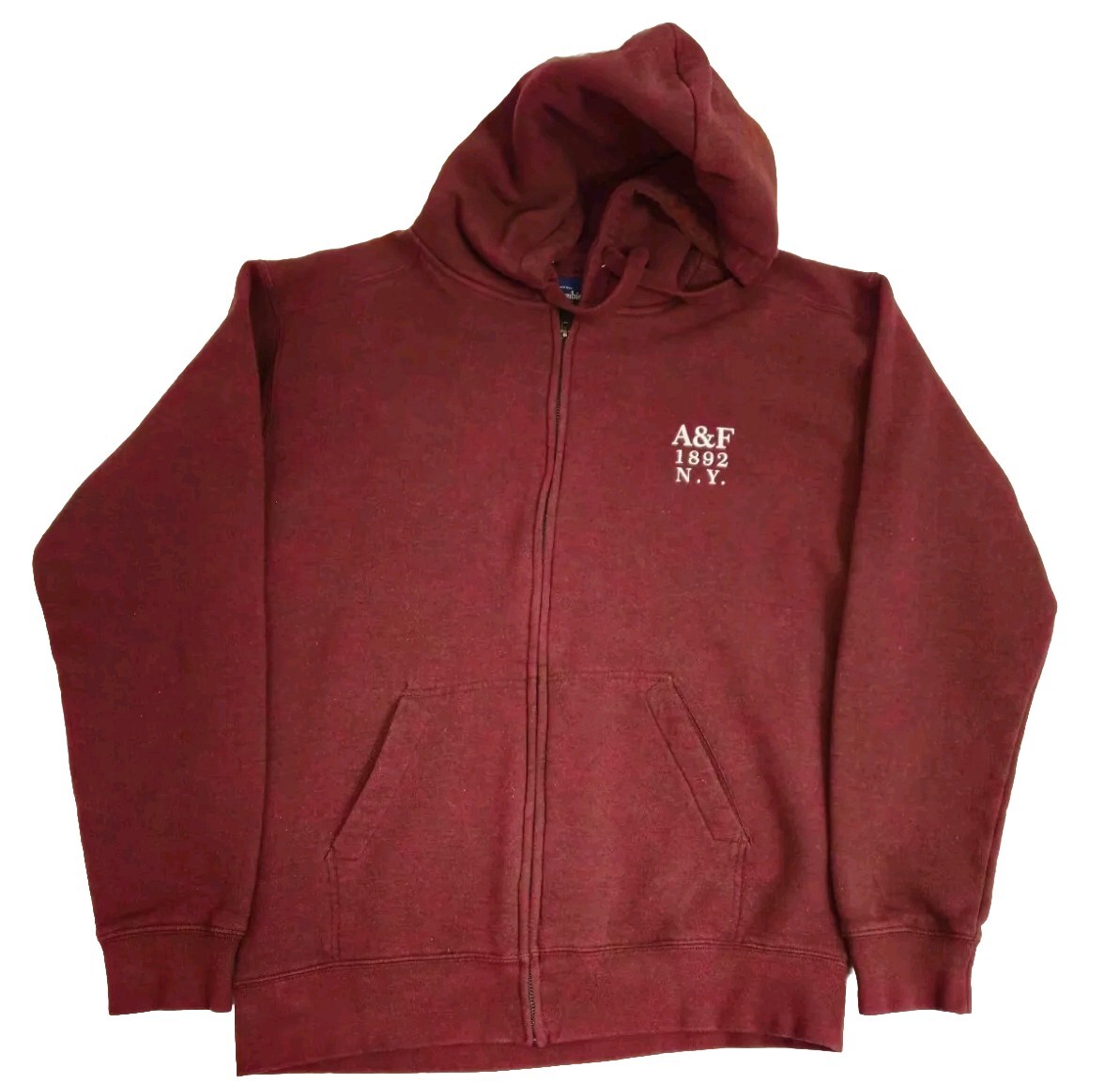 Abercrombie & Fitch Hoodie Men's LARGE Fleece Full Zip 