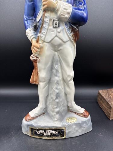 Ezra Brooks Blue Coat Calvary Minuteman Soldier Decanter 1975 Vintage - Picture 4 of 10