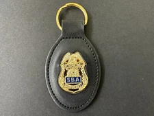 1 BRAND NEW  SBA PBA LEATHER KEY CHAIN LIKE DEA LBA SBA PBA