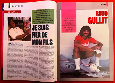 Football Mondial N°106 – Hommes De L'année 1988 – Gullit, Cantona + Poster Géant PSG