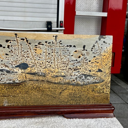 20.3LB Beautiful Natural Chinese Dendritic Limestone Picture Stone Guohua - Rare - Picture 16 of 17