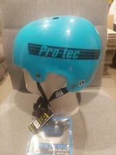 PRO-TEC The Bucky Skate Skateboard Helmet Size Large Translucent Blue  Protec