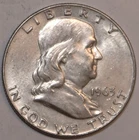 1963-D Franklin Half Dollar - 90% Silver - AU - #0296EB