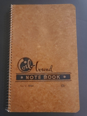 Vintage 5'' X 8'' Coil Bound Notebook (NO DATE)