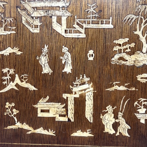 Wooden Square Serving Tray~ Hand Carved w/ Inlay~ Depicts Scene of the Opera ~ - Picture 6 of 14