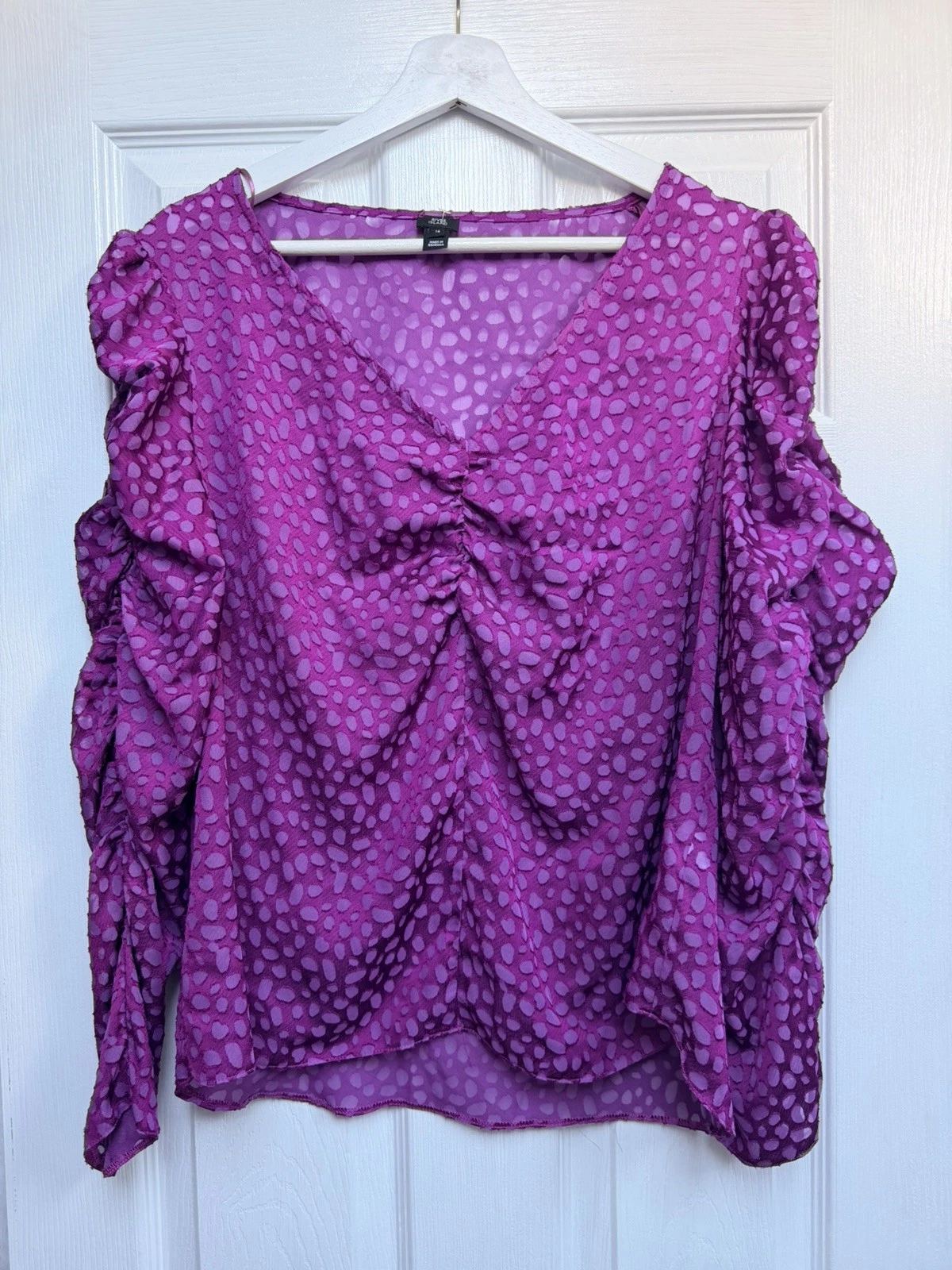 River Island Lovely purple Top Size 14 New