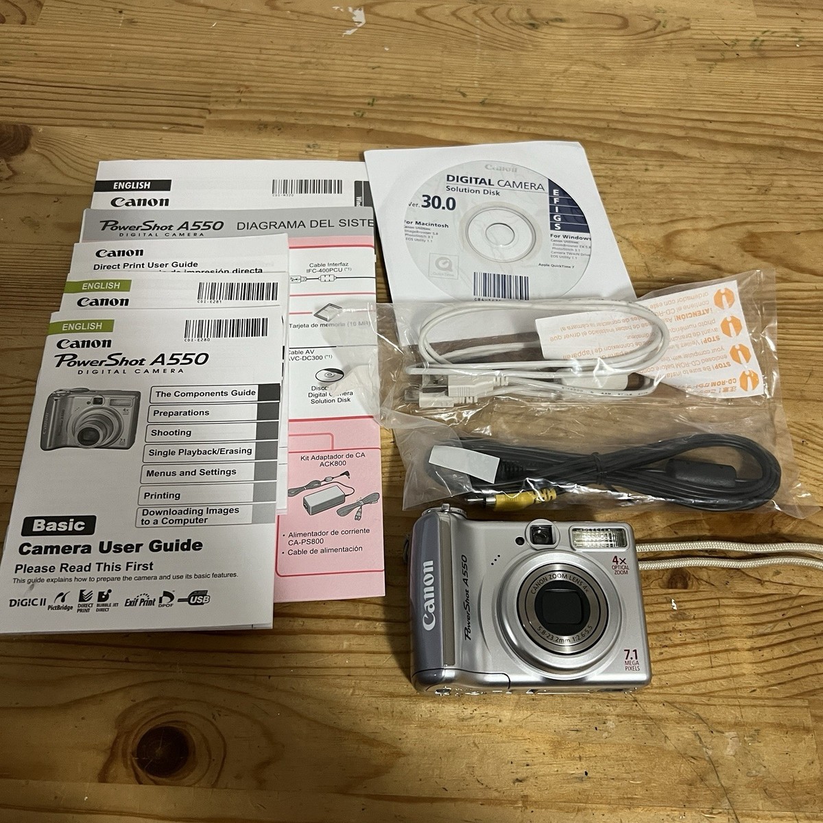 Canon PowerShot A550 7.1MP Digital Camera - Silver 13803078480| eBay