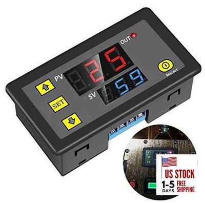 ICSTATION Delay Relay Module 10A Time Delay Switch 0-999s/min/h Timer DC 12V