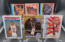 NBA Legends - 6 Card Lot (Jordan, Bird, Magic and 1987 Fleer Stickers) SHARP!