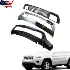 Front Bumper Cover and Grille Kit For 2014 2015 2016 Jeep Grand Cherokee