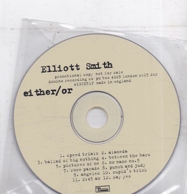 Elliot Smith-Either /Or promo cd album