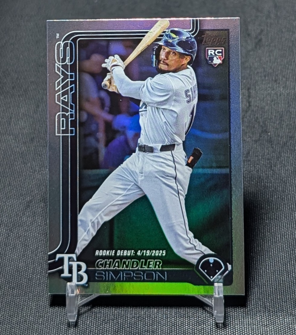Chandler Simpson Rainbow Foil Rookie RC 2025 Topps Update Series Card US349 Rays