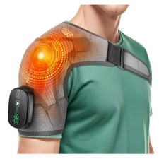 Cordless Shoulder Heating Pad, Heated Shoulder Wrap with Massage, Heated Shoulde
