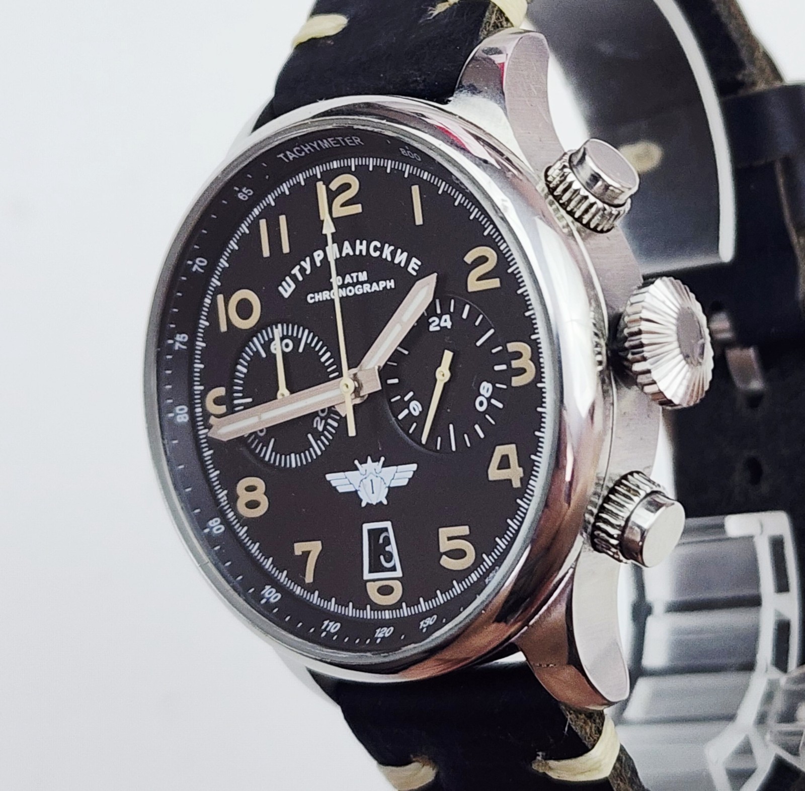Men's RUSSIAN CHRONOGRAPH Watch STURMANSKIE (ШТУРМАНСКИЕ). Lim.Edit. 18152/18750 image 3