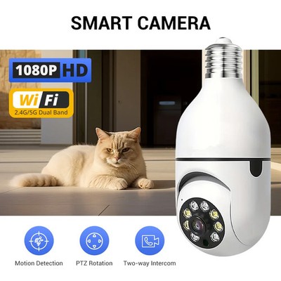 Ease Life APP Light Bulb Security Cameras Outdoor Wireless WiFi Camera 5GHz 360