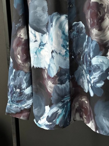 Ted Baker Flower Print Van Gogh Shirt Viscose Size L - Picture 4 of 12