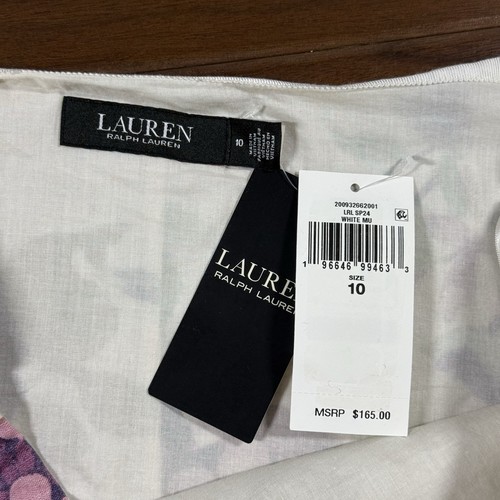 Lauren Ralph Lauren Women's Size 10 Floral Linen A Line Mini Skirt $165 - Picture 7 of 12