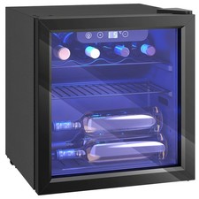 Image of HOMCOM 12 Bottle Wine Cooler, 4-16°C Under Counter Drinks Beer Wine Fridge