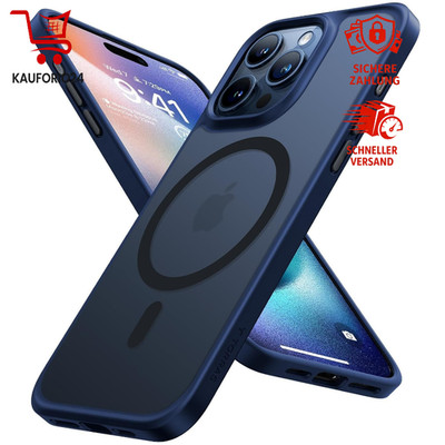iPhone 15 Pro Max Hülle MagSafe, unzerstörbar, dünn, matte blau