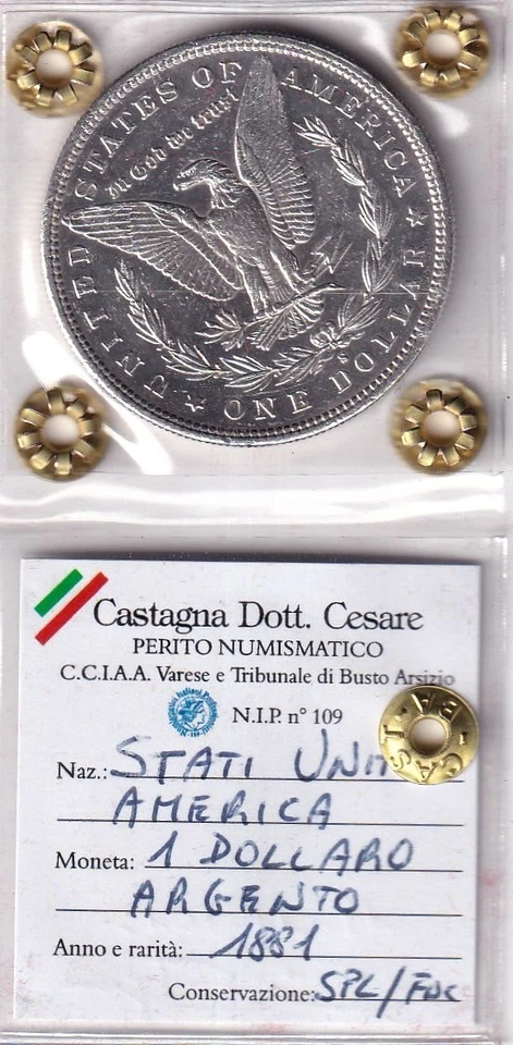 USA $1 one Morgan dollar 1881 San Francisco SILVER Silbermünze United States - Bild 2 von 4