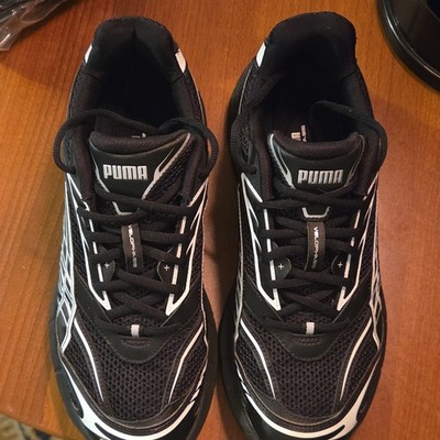PUMA Velophasis Technisch Black/White Mesh Lace Up Low Top Sneakers 390932-02