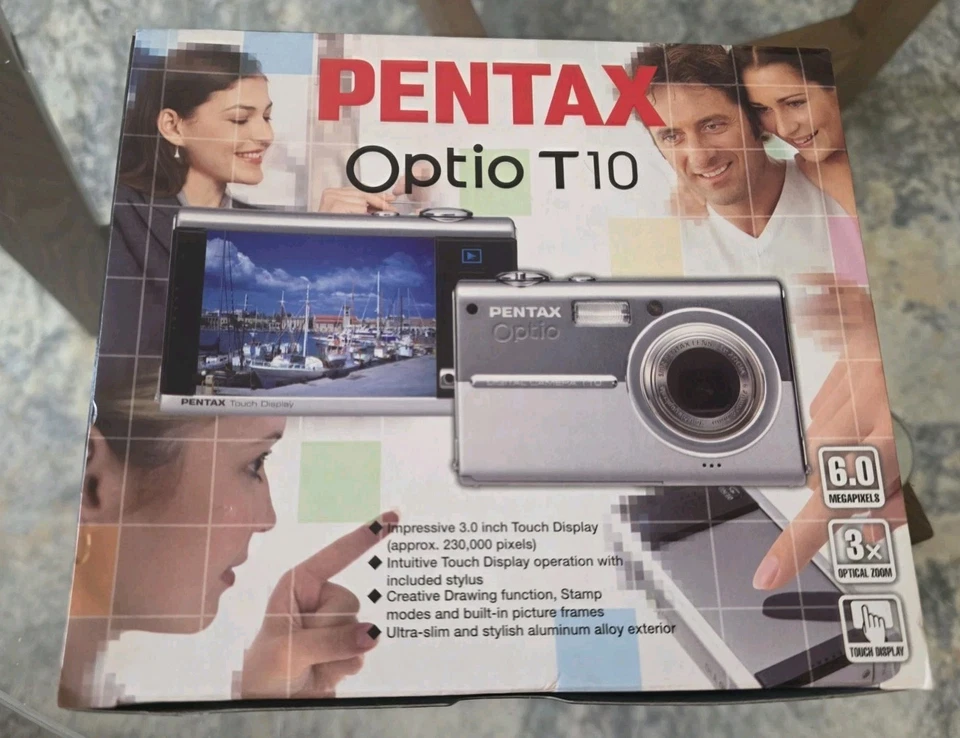Brand NEW, Pentax Optio T10 Compact Digital Camera, Touch Screen, 6MP, 3x, Full - Image 4 of 4