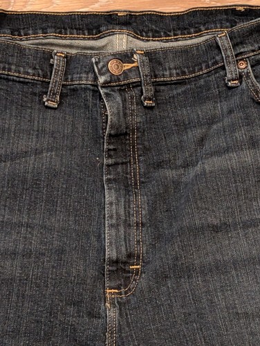 Pantalones Cortos Denim Wrangler Para Hombre 46 Azul 100% Algodón Cremallera Mosca Tiro Alto Calce Relajado - Imagen 2 de 13
