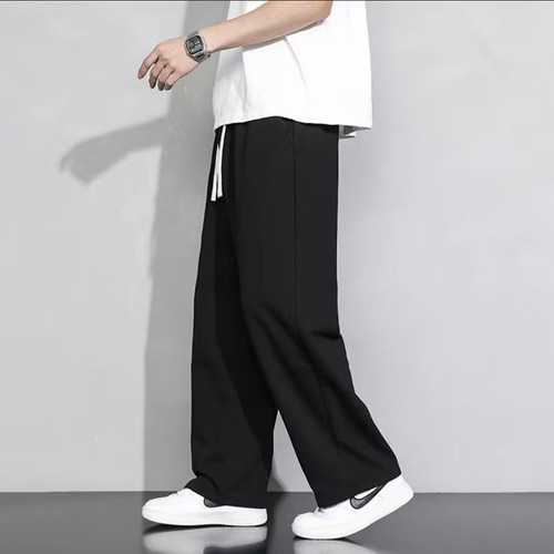 Loose gray boys straight casual trousers - Picture 2 of 15